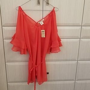 Arden B coral cover up